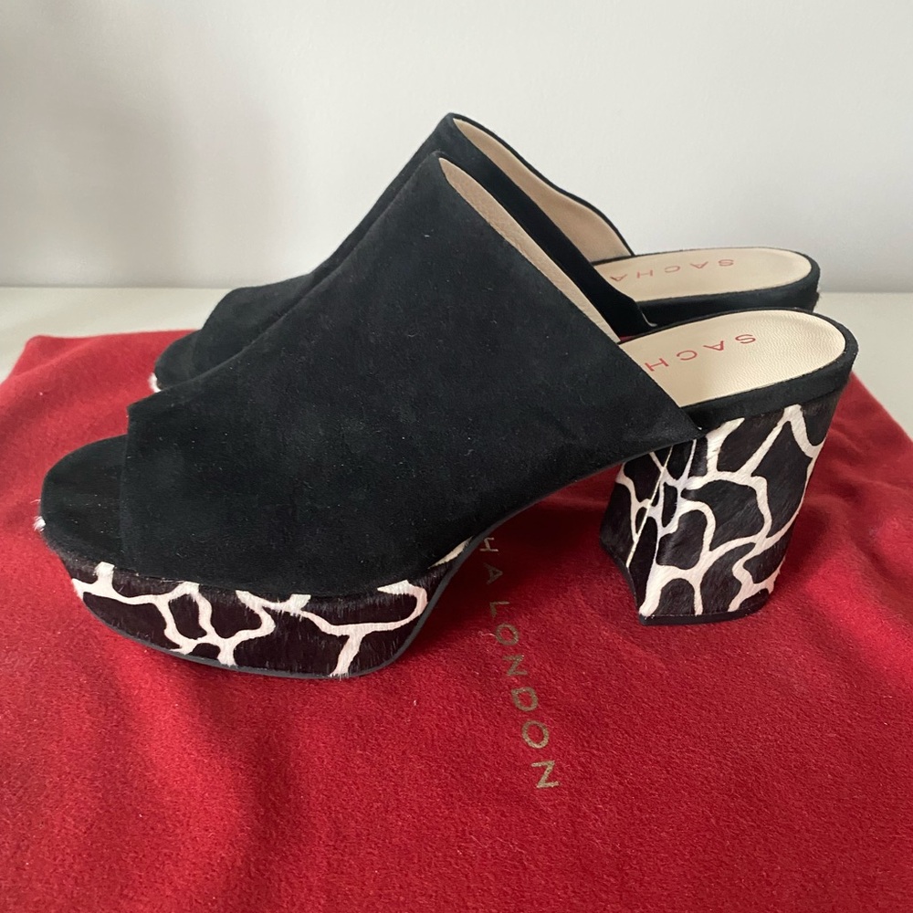 Sacha London Suede Platform Mule Sandals Sz. 7